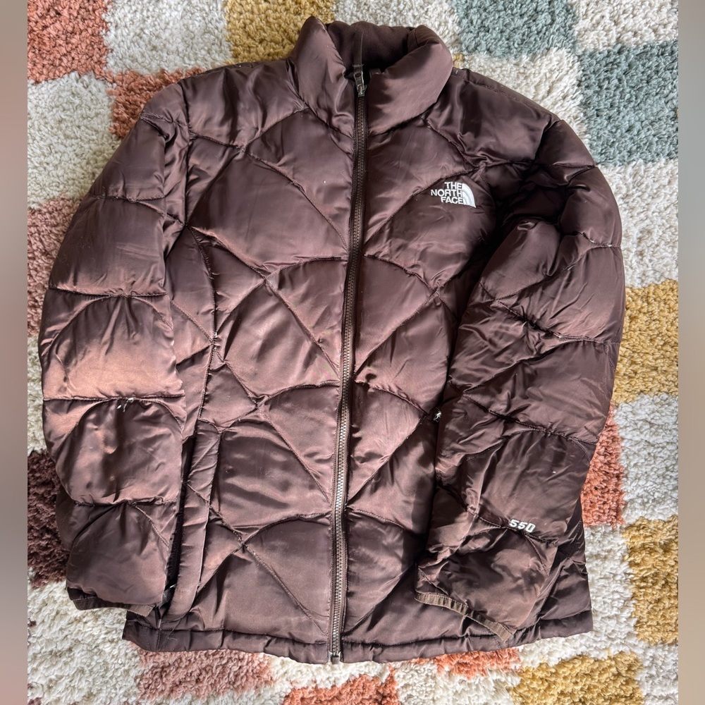 The North Face Chocolate 550 Puffer Jacket